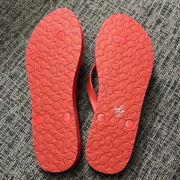 Coach Red Sandal size 7/8 - Picture 3 of 5
